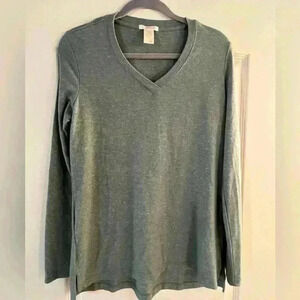 Matty M brand super soft long sleeve, light green top Women’s oversized Small